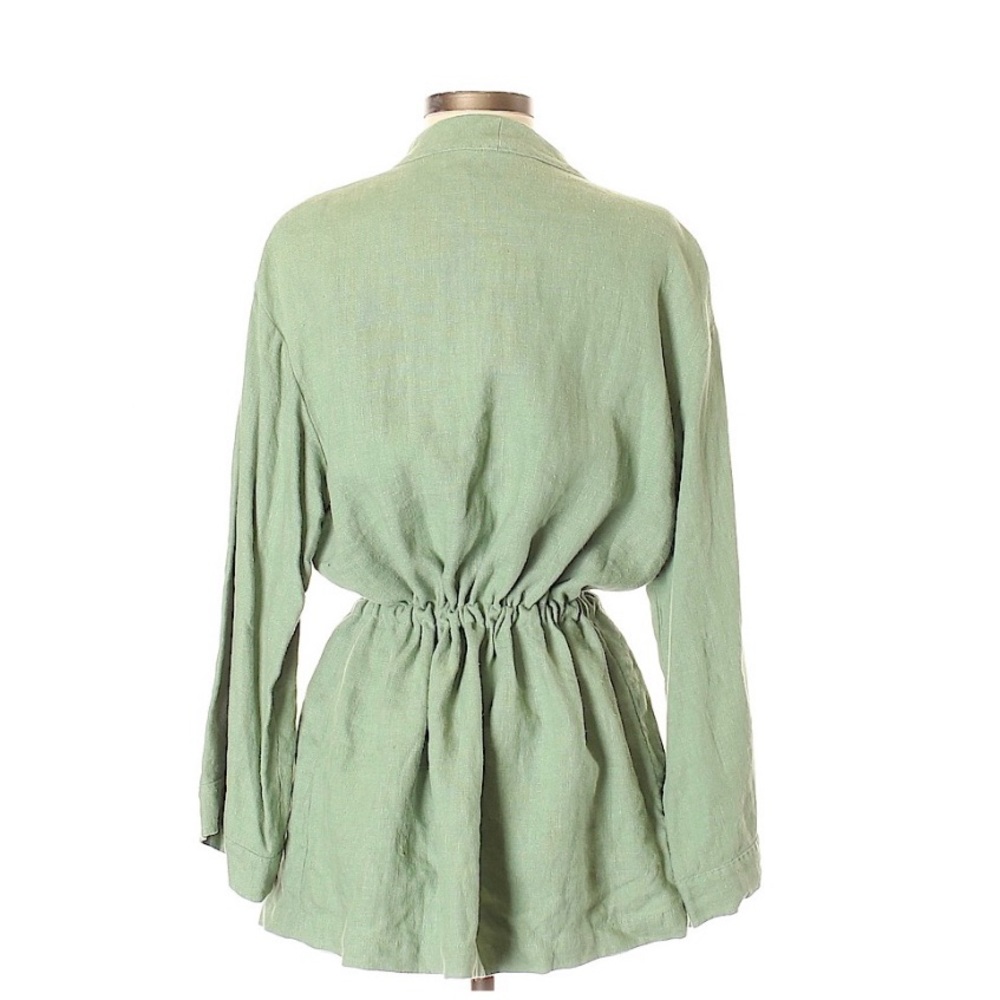 Lafayette 148 New York Linen One Button Jacket - Picture 2 of 5